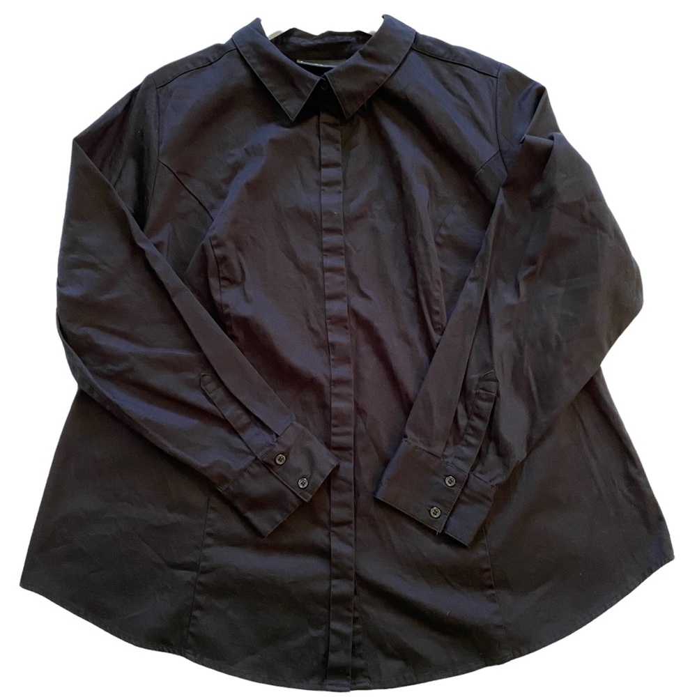 Lane Bryant Women’s Classic Black Button Down Shirt Size 22